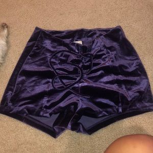 Velvet shorts